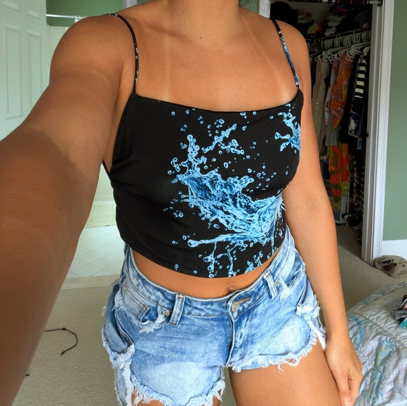 Dolls Kill Water Wave Crop Top - Picture 2 of 6